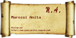Marozsi Anita névjegykártya